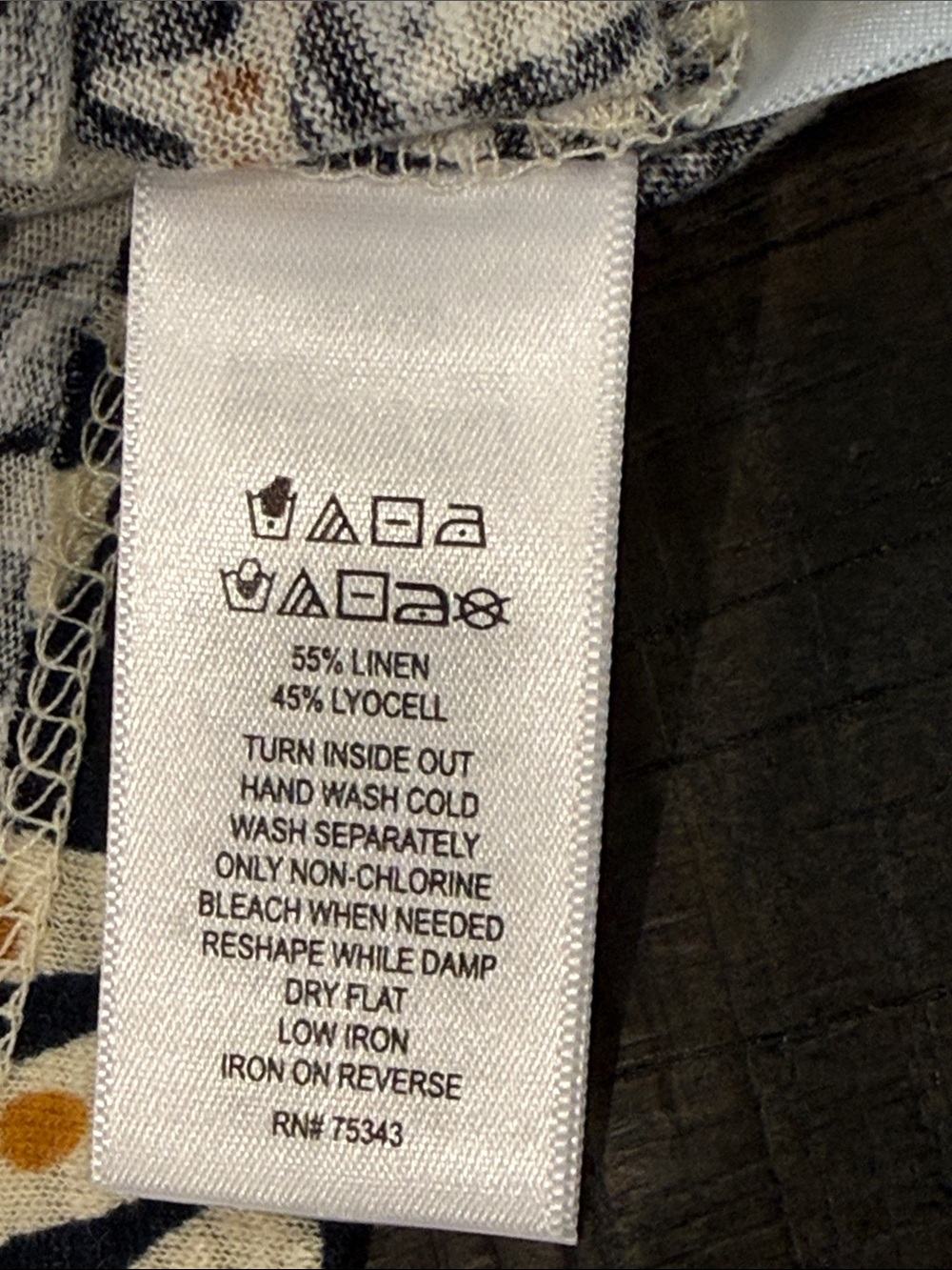 Nicole Miller New York Artsy Abstract Print Linen Button Front Sleeveless Top S - Picture 12 of 16